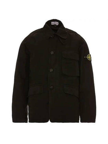 Wappen Patch Heavy Cotton Garment Dying Jacket Black - STONE ISLAND - BALAAN 1