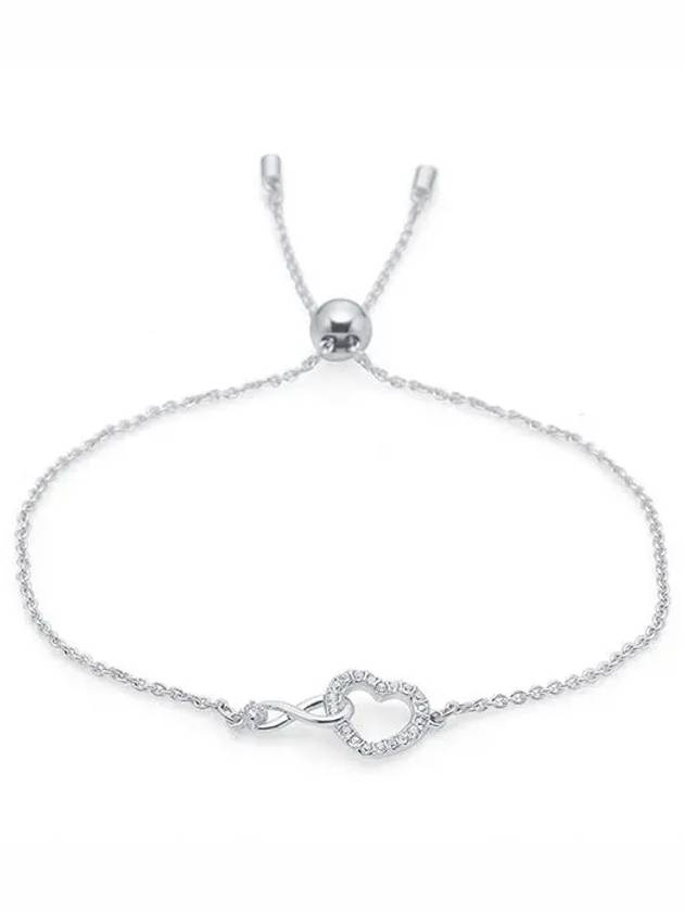 Hyperbola Infinity Heart Bracelet Silver - SWAROVSKI - BALAAN 3