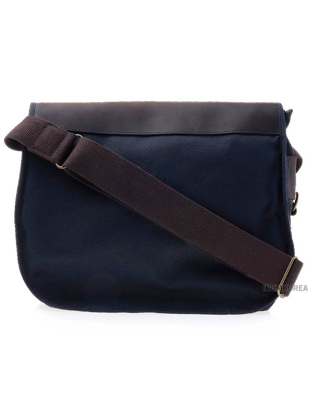 Taras Waxed Leather Cross Bag Navy - BARBOUR - BALAAN 4