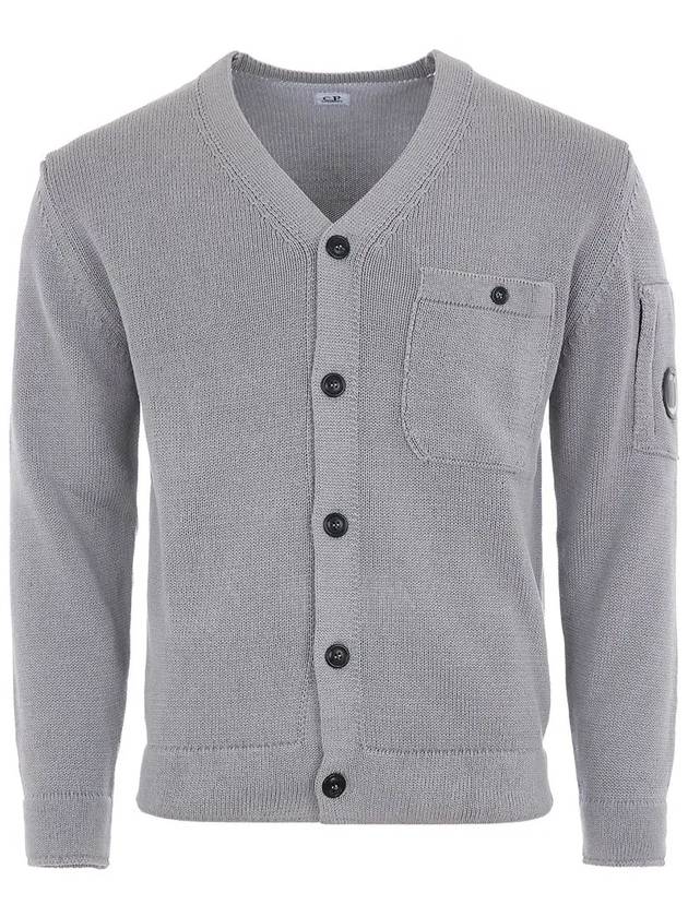 Lens Detail Cotton Cardigan Grey - CP COMPANY - BALAAN 2