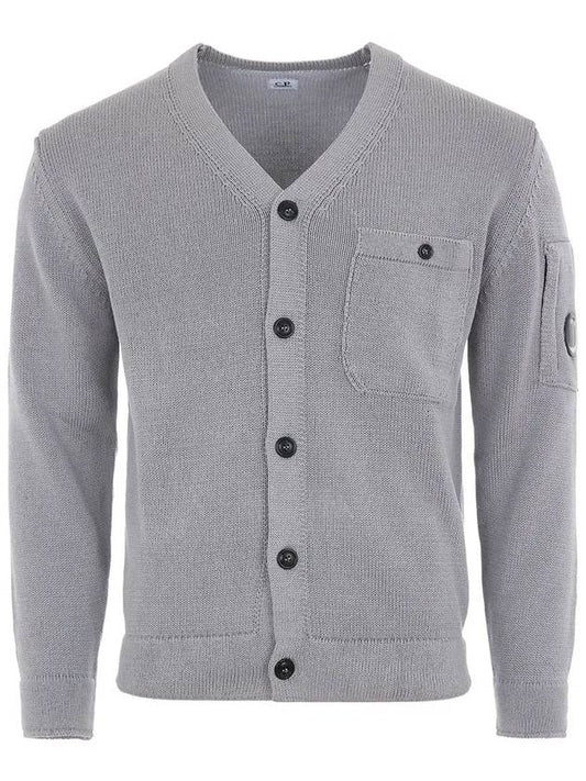 Lens Detail Cotton Cardigan Grey - CP COMPANY - BALAAN 2