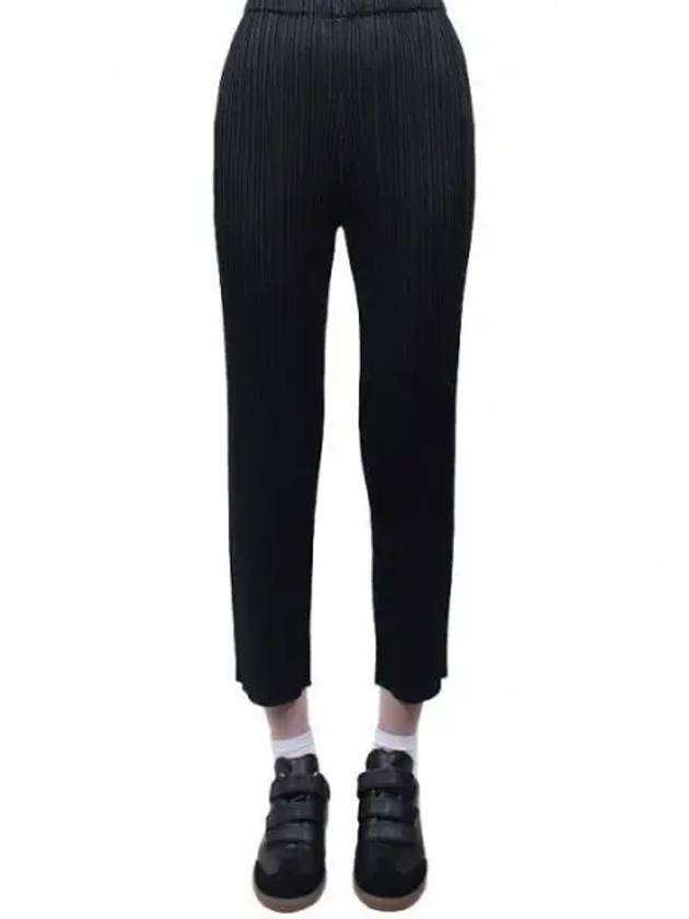 Women s Pleated Please Straight Pants Black JF111 15 1120712 - ISSEY MIYAKE - BALAAN 1