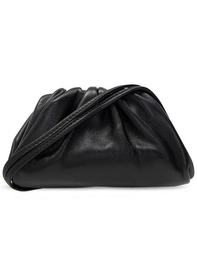 Women's Nappa Leather Mini Pouch Coin Purse Black - BOTTEGA VENETA - BALAAN.