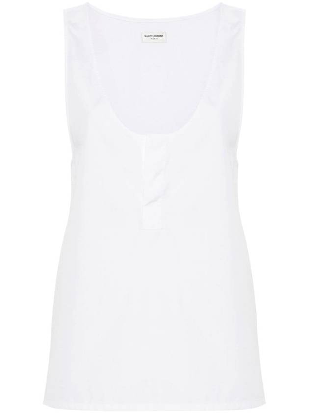 Semi See-through Henry Tank Top 790074Y227W - SAINT LAURENT - BALAAN 2