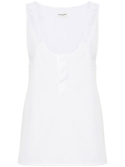 Semi See-through Henry Tank Top 790074Y227W - SAINT LAURENT - BALAAN 2