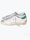 Superstar Green Heel Tab Leather Sneakers White - GOLDEN GOOSE - BALAAN 2