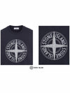 Garment Dyed Stitches Four Print Crewneck Sweatshirt Navy - STONE ISLAND - BALAAN 7