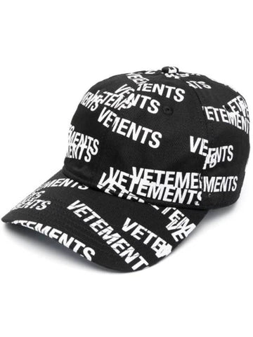 Logo Base Ball Cap Black - VETEMENTS - BALAAN 1