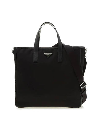 Re-Nylon Saffiano Leather Tote Bag Black - PRADA - BALAAN 1