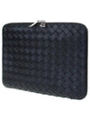 Classic Intrecciato Zipper Clutch Bag Black - BOTTEGA VENETA - BALAAN 3