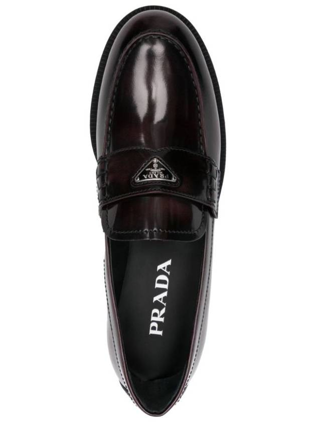 Women's Leather Loafers Brown - PRADA - BALAAN 5