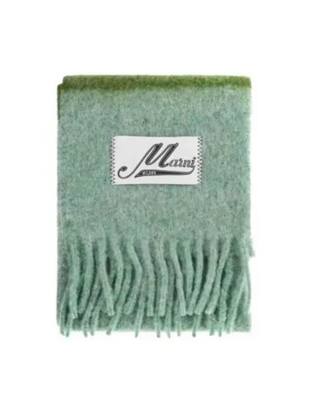 Striped Alpaca Mohair Muffler Green - MARNI - BALAAN 2