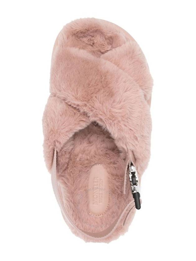 Solarisse Fur Sandals Pink - MONCLER - BALAAN 3