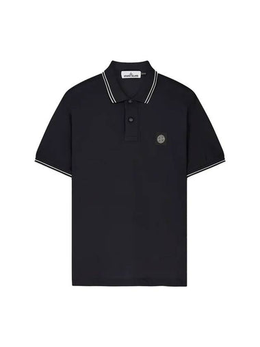 Men's Waffen Patch Polo Shirt Charcoal - STONE ISLAND - BALAAN 1