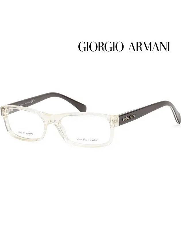 Armani glasses frame GA866 O4L transparent square horn frame - GIORGIO ARMANI - BALAAN 4