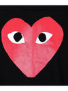 Play Men's Black Eye Red Big Heart Print Short Sleeve T-Shirt P1 T112 1 Black - COMME DES GARCONS - BALAAN 7