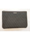 FF logo canvas medium clutch bag black - FENDI - BALAAN.