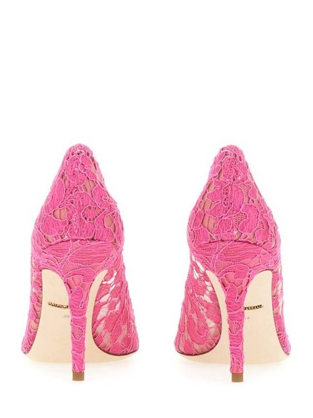 Women's Rhinestone Fabric Pumps Heel Pink - DOLCE&GABBANA - BALAAN 5