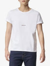 Men's Small Logo Short Sleeve T-Shirt White - SAINT LAURENT - BALAAN 2