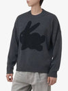 Bunny Print Wool Blend Knit Top Charcoal - JW ANDERSON - BALAAN 2