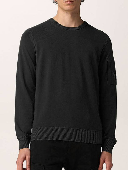 Men's Lens Wappen Cotton Sweatshirt Black - CP COMPANY - BALAAN 2