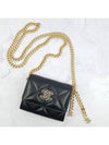 Black CC logo flap chain card wallet black gold plated - CHANEL - BALAAN 2