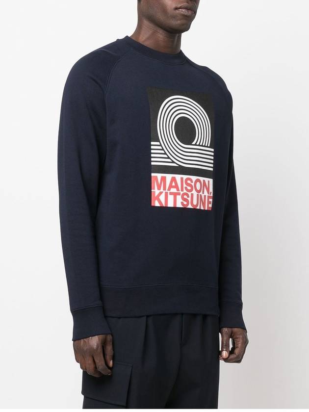 Anthony Burrill Clean Cotton Sweatshirt Navy - MAISON KITSUNE - BALAAN 5