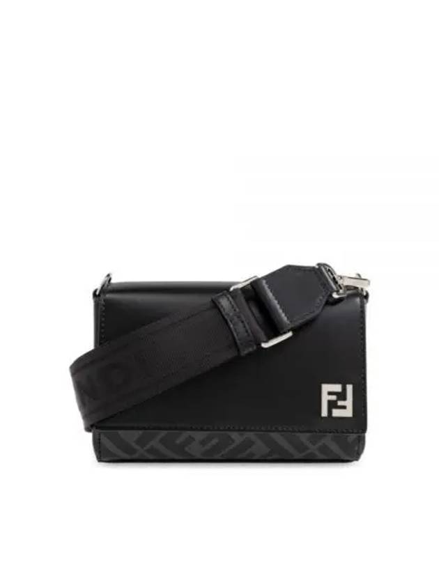 FF Squared Compact Shoulder Bag Black - FENDI - BALAAN 2