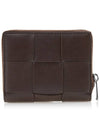 Cassette Zip Around Leather Half Wallet Brown - BOTTEGA VENETA - BALAAN 4