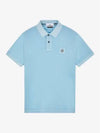 Men's Logo Patch Short Sleeve Polo Shirt Sky Blue - STONE ISLAND - BALAAN 2