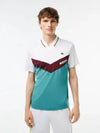 Seamless Effect Polo Shirt White Blue - LACOSTE - BALAAN 2