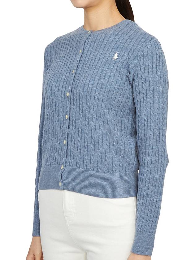 Kids Cable 313543047044 BLUE HTR Cardigan Adults can wear - POLO RALPH LAUREN - BALAAN 3