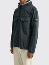 Stone Island Logo Patch Cotton Hooded Overshirt Jumper Jacket 7615122WN V0165 - STONE ISLAND - BALAAN 2