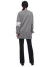 Stitched Cotton 4 Bar Cardigan Grey - THOM BROWNE - BALAAN 6