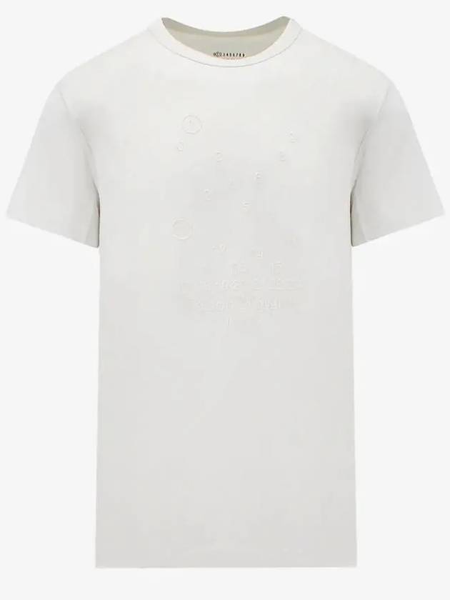 Numeric Embroidered Logo Mako Cotton Short Sleeve T-Shirt White - MAISON MARGIELA - BALAAN 2