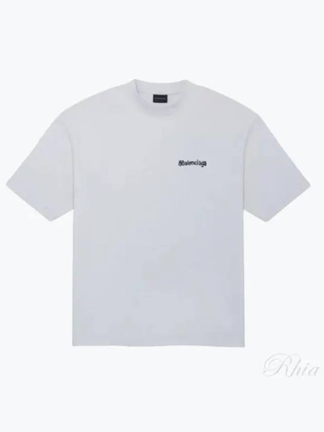 Logo Crew Neck Short Sleeve T-Shirt White - BALENCIAGA - BALAAN 2