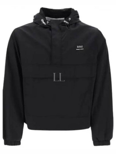 Alexandre Mattiussi Windbreaker Hoodie Black - AMI - BALAAN 2