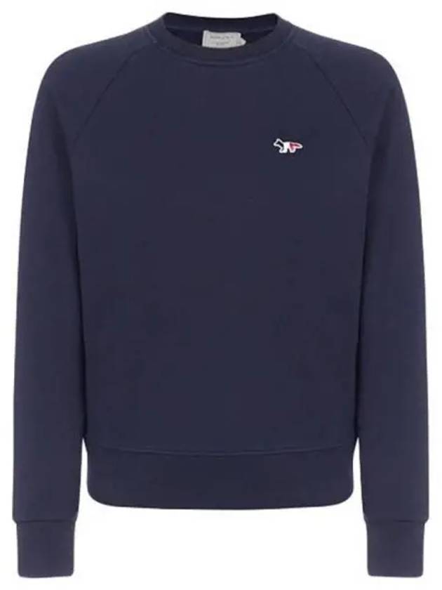 FW00308KM0001 NA Tricolor Fox Sweatshirt Navy Women s TTA 271887 - MAISON KITSUNE - BALAAN 1