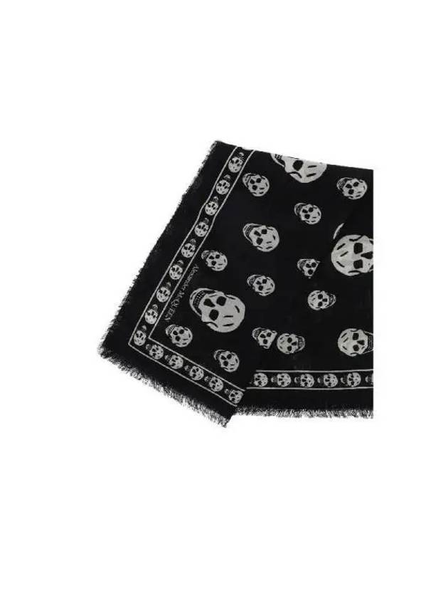 Classic Skull Scarf Black - ALEXANDER MCQUEEN - BALAAN 4