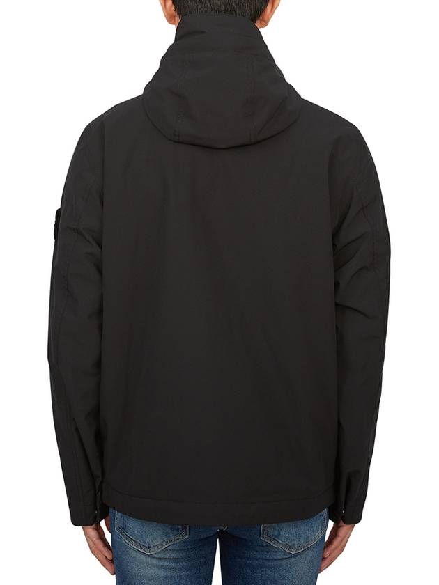 Soft shell hooded jacket black - STONE ISLAND - BALAAN 5