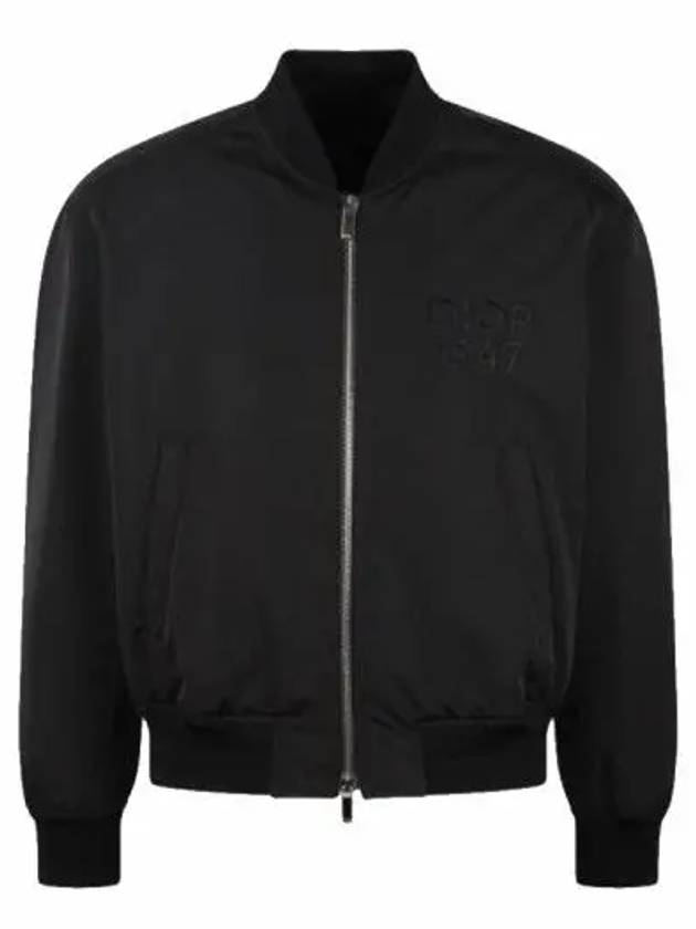 Logo Embroided Bomber Jacket Black - DIOR - BALAAN 2