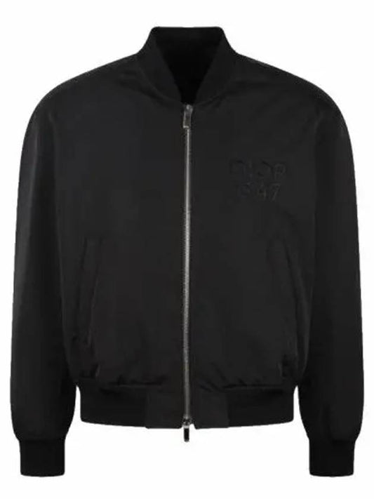 Logo Embroided Bomber Jacket Black - DIOR - BALAAN 2