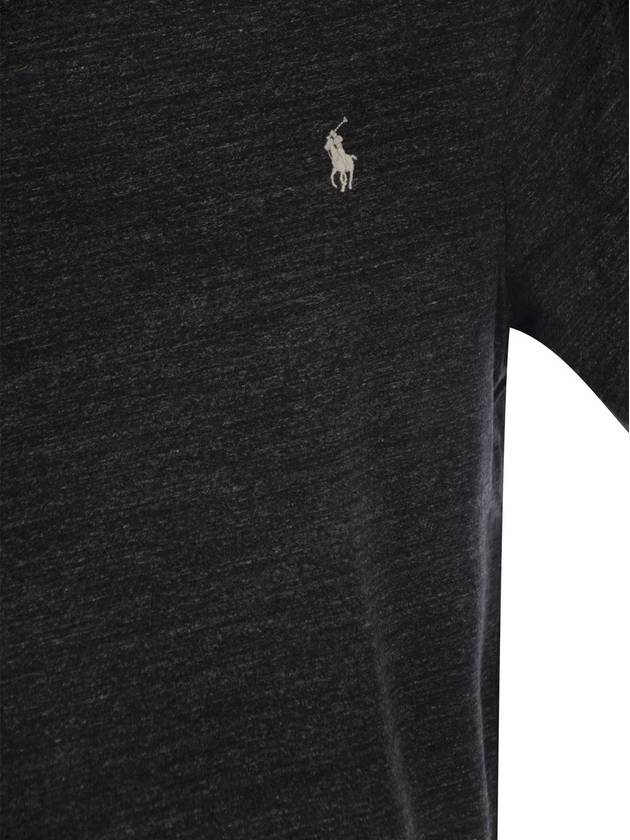 Embroidered Logo Cotton Short Sleeve T-Shirt Black - POLO RALPH LAUREN - BALAAN 5