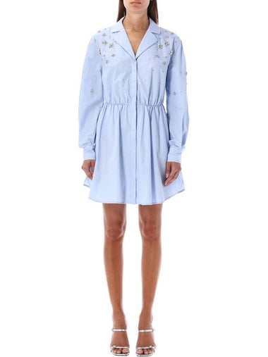 Self-Portrait Embellished Mini Shirt Dress - SELF PORTRAIT - BALAAN 1