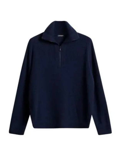 Men's Wilmer Quarter Zip-Up Knit Top Navy - J.LINDEBERG - BALAAN 2