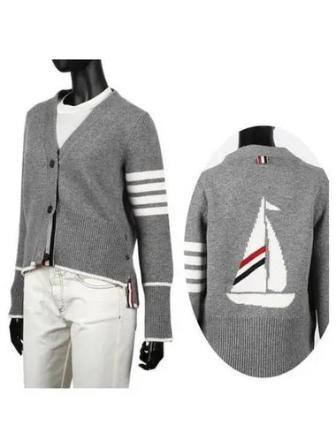 Boat icon wool cardigan 270596 - THOM BROWNE - BALAAN 1