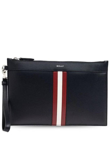 Hartland Leather Clutch Bag Black - BALLY - BALAAN 1