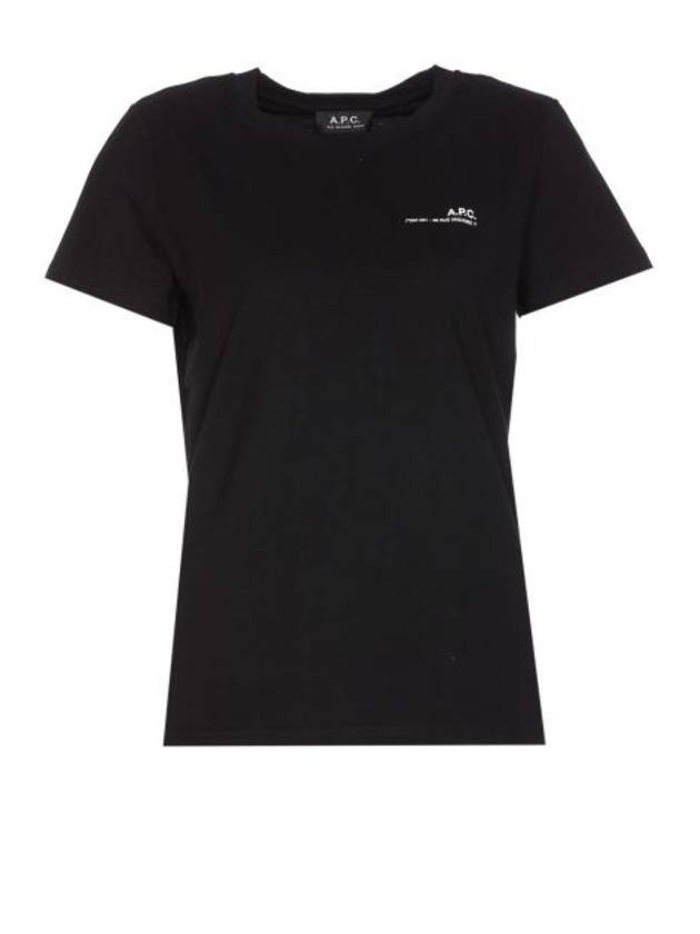 Women's Jade Logo Short Sleeve T-Shirt Black - A.P.C. - BALAAN 6