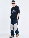 Unisex Knee Panel Nylon Track Pants Navy SDKIISD231103TR001 - SALONDEKII SDLABEL - BALAAN 1