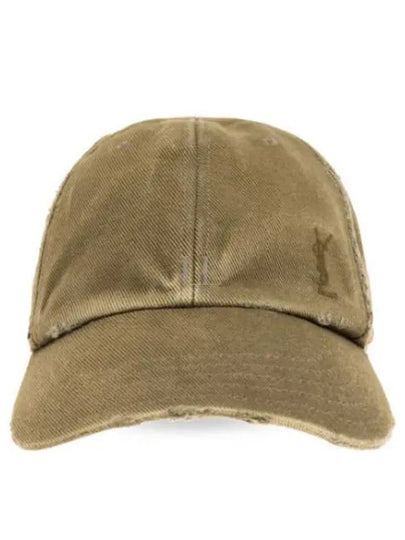 Cassandre Cotton Ball Cap Olive - SAINT LAURENT - BALAAN 2